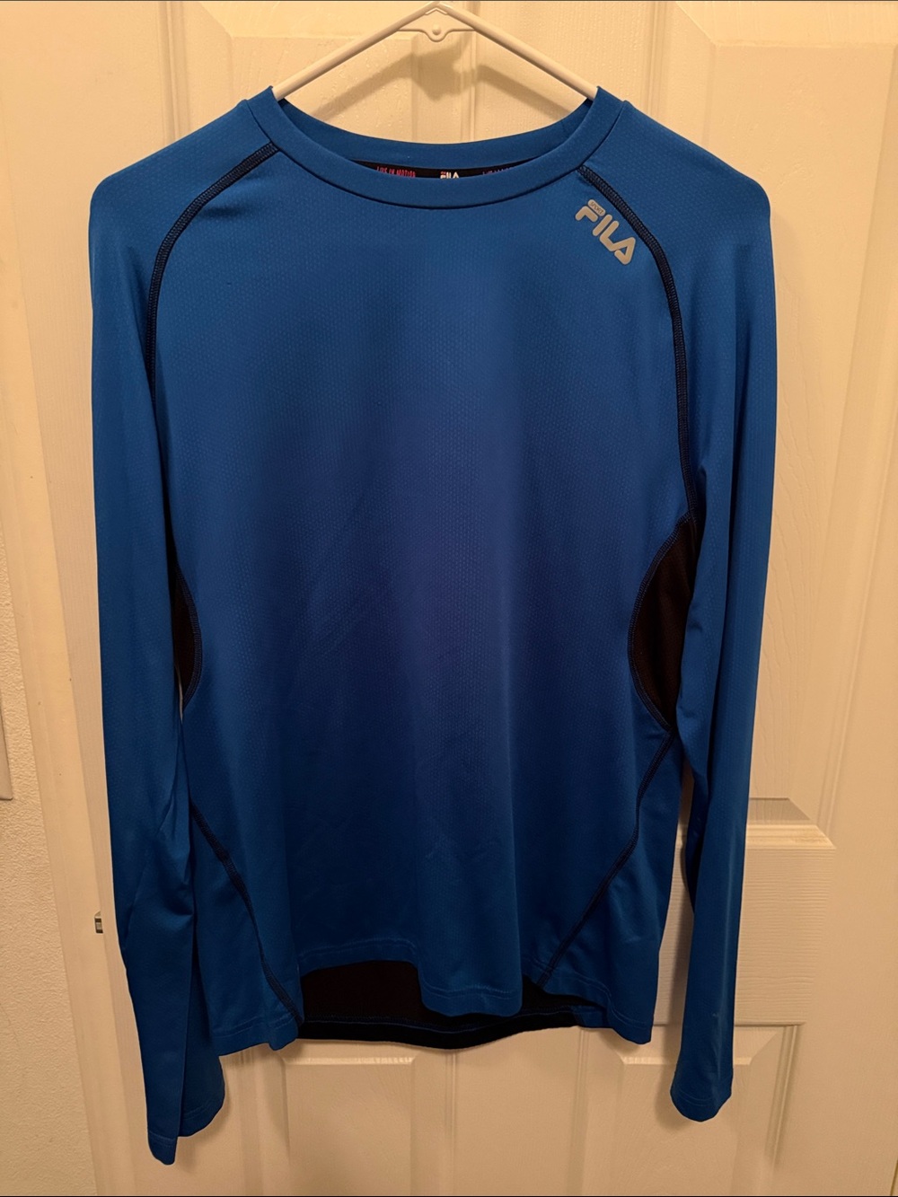 Fila Men’s Royal Blue Long-Sleeve Rash Guard with Black Accents